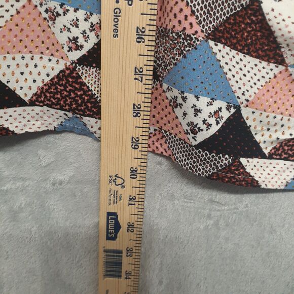 Maurices Women Top 1X White Floral Boho Peasant Blouse Lace 3/4 Sleeve V Neck - Picture 4 of 7